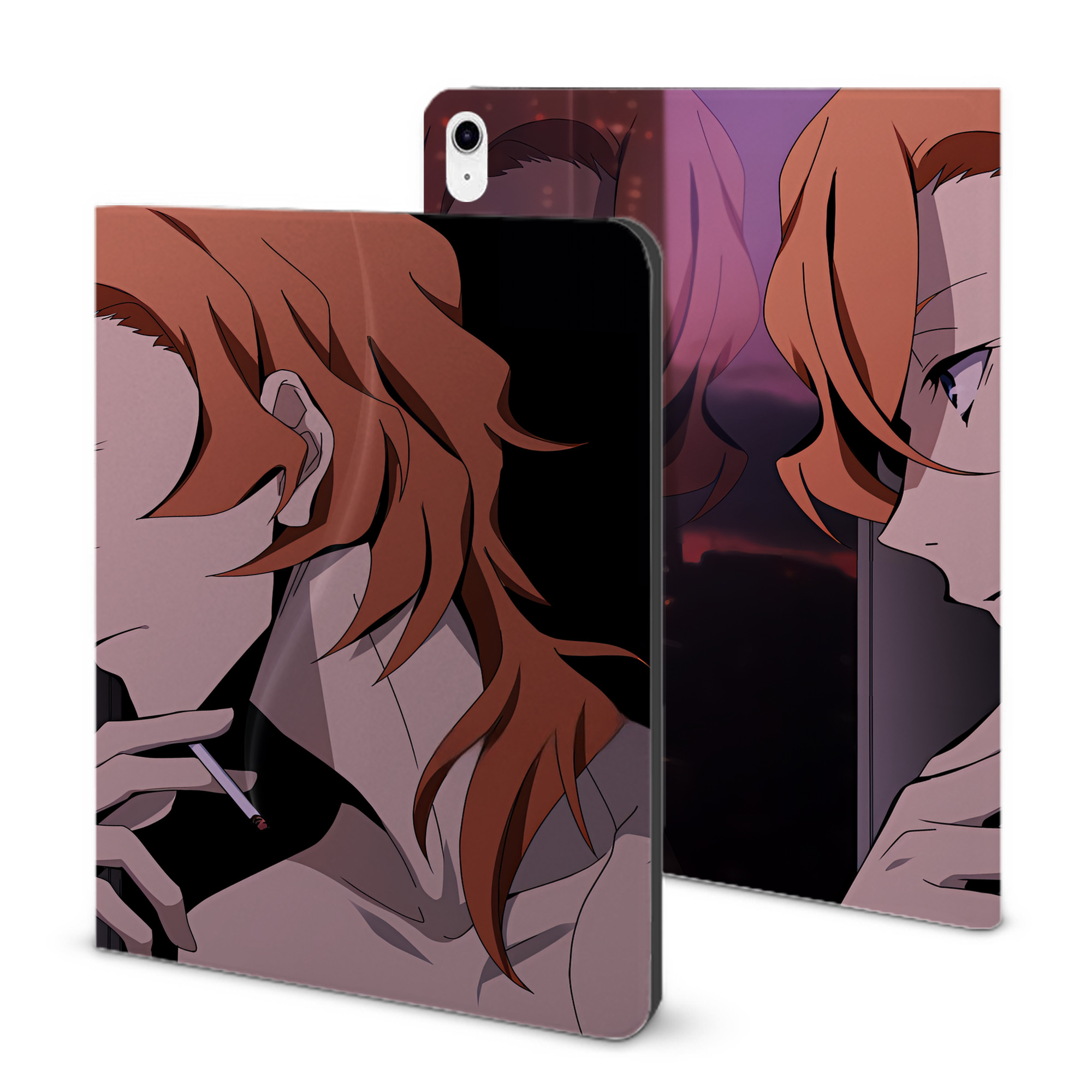 （画像用） 文豪ストレイドッグス Bungo Stray Dogs IPad ケース ブック型 PUレザー TPU 耐衝撃 軽量 薄型 ペン収納なし 全面保護 IPad 各モデル対応